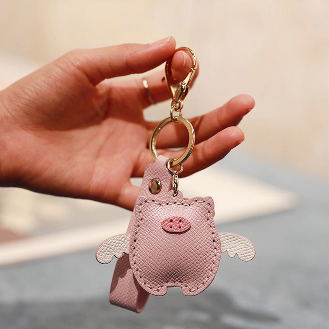 Flying Pig Keychain Kit - Best Pig Ornament Charm Gift Idea