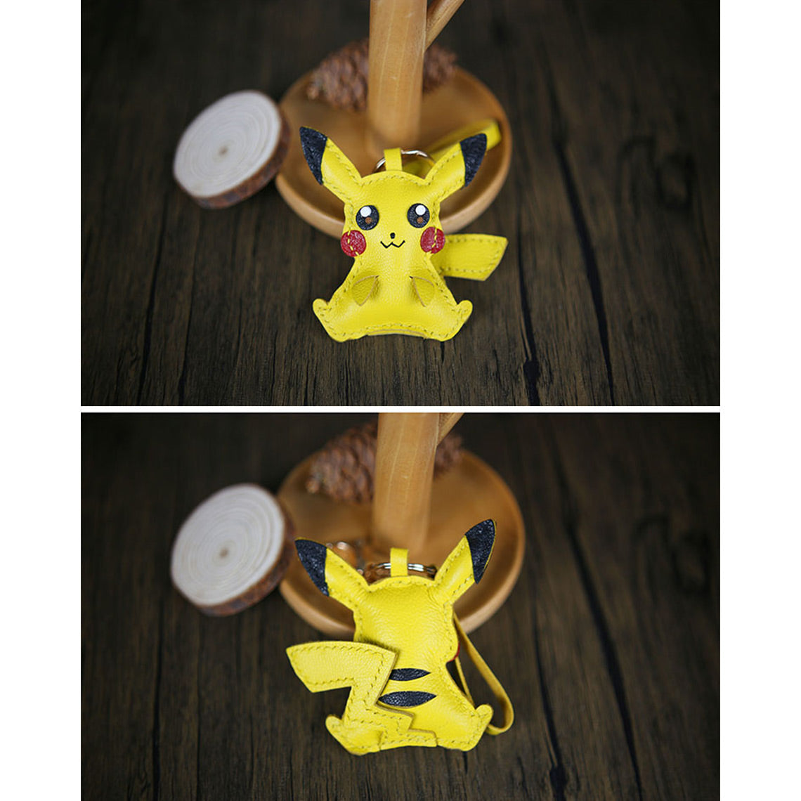 Cute DIY Pokemon Keychain Charms | DIY Leather Keychain | Sew Up a Kawaii Keychain at Home