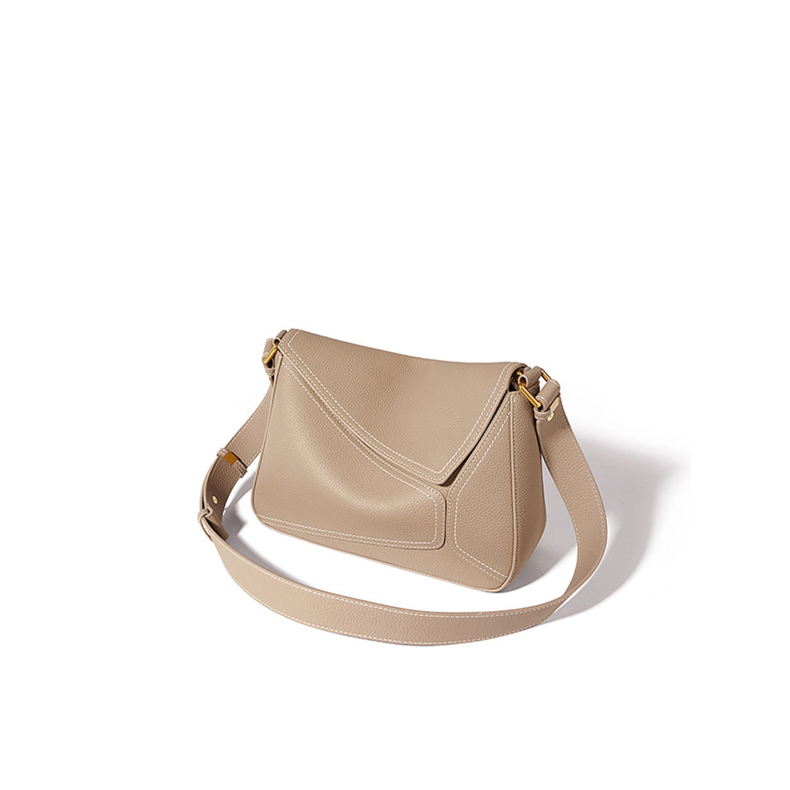Inspired Puzzle Bag for Women | Genuine Leather Crossbody Bag in Beige - POPSEWING™