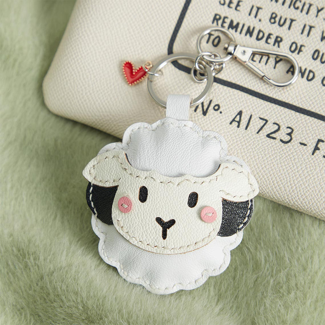 Kawaii Handmade Sheep Leather Keyring | Easy Keychain DIY Project POPSEWING™