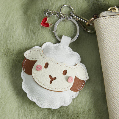Soft Sheepskin Sheep Keyring Handmade Boutique | Special Gifts for Friends - POPSEWING™