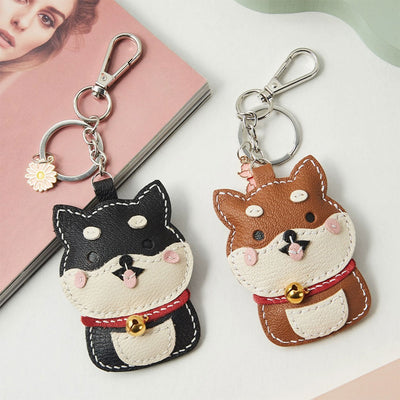 POPSEWING DIY Leather Kits for Beginners | Dog Keychain DIY Kits for Shiba Inu Lovers