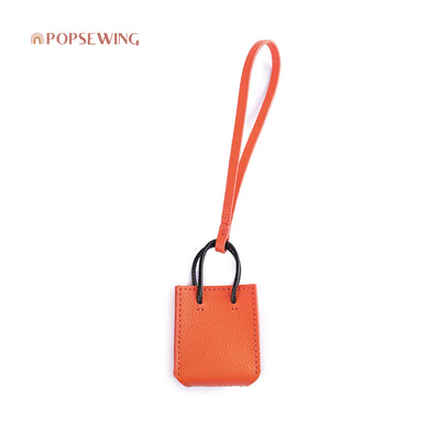 Inspired Hermes leather bag charm | Designer tote bag charm