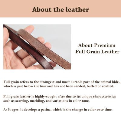 POPSEWING® Full Grain Leather Skinny Dress Belt for Women