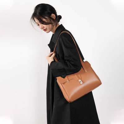 A Young Lady with Brown Celine Soft 16 Bag  Mini | POPSEWING