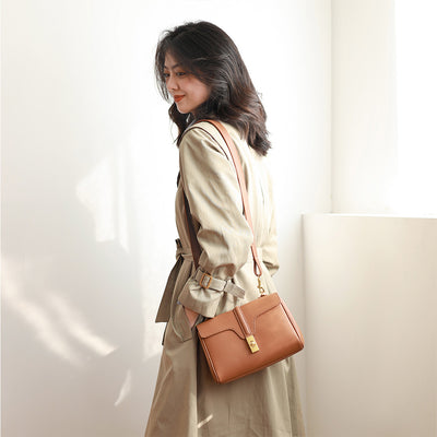 Small Soft 16 Crossbody Bag Brown | Leather Crossbody & Shoulder Bag for Women - POPSEWING™