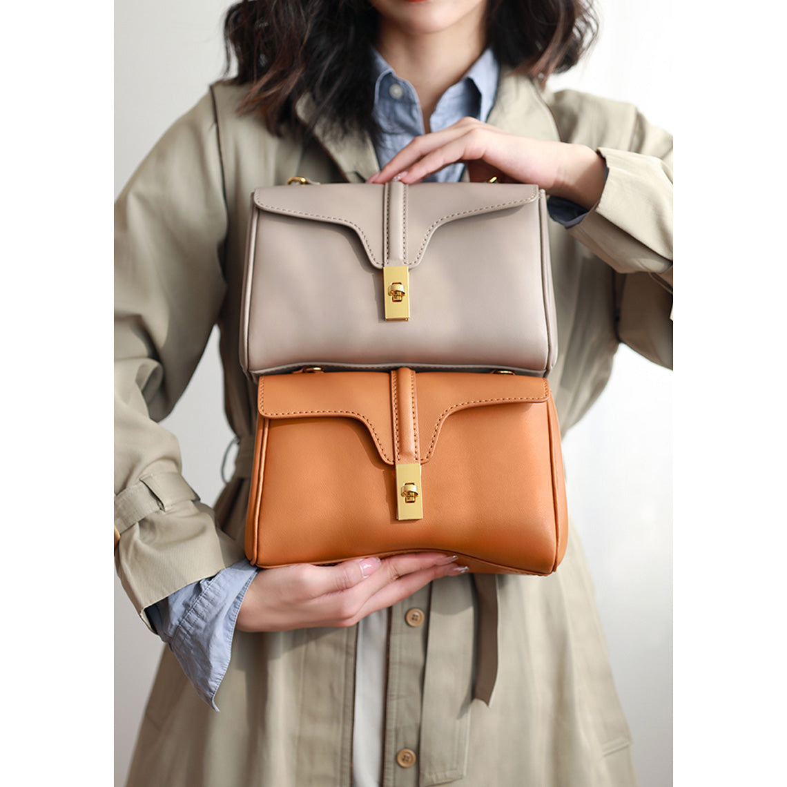Leather Designer Soft Tote Bag DIY Kit - Brown & Large – POPSEWING®
