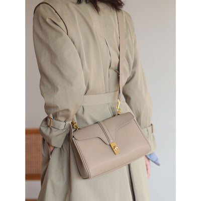 Small Soft 16 Crossbody Bag in Grey | Leather Crossbody & Shoulder Bag for Women - POPSEWING™