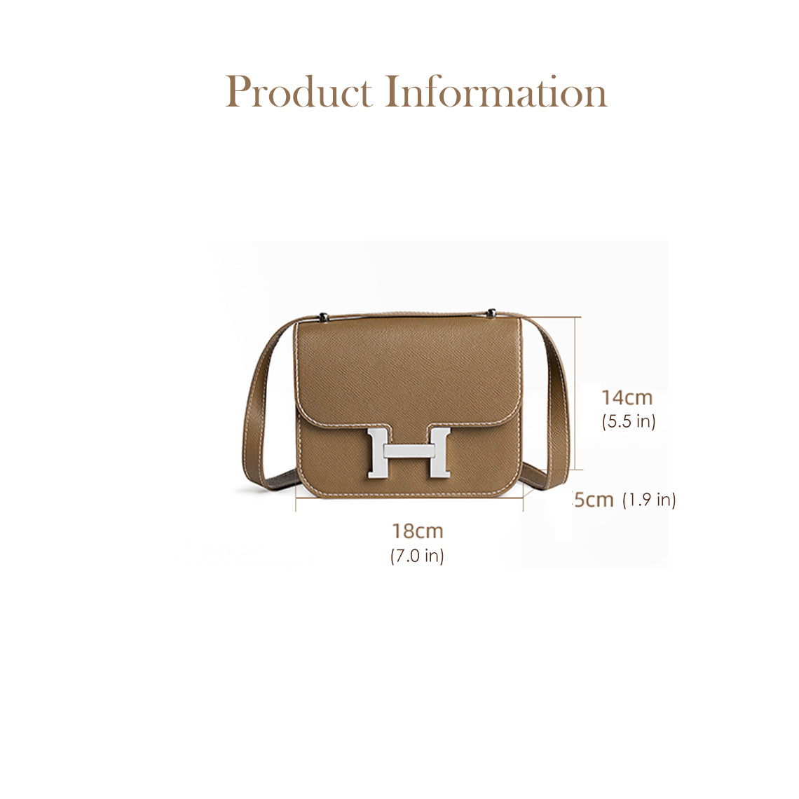 Inspired Designer Bag DIY Kit - Leather Tan Tofu Bag Sling