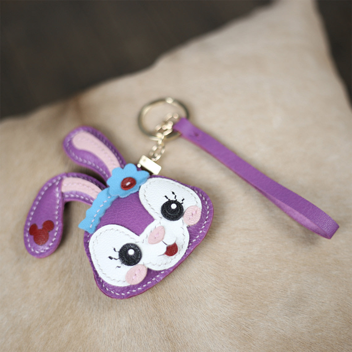 POPSEWING® Leather Lavender Bunny Keychain DIY Kit