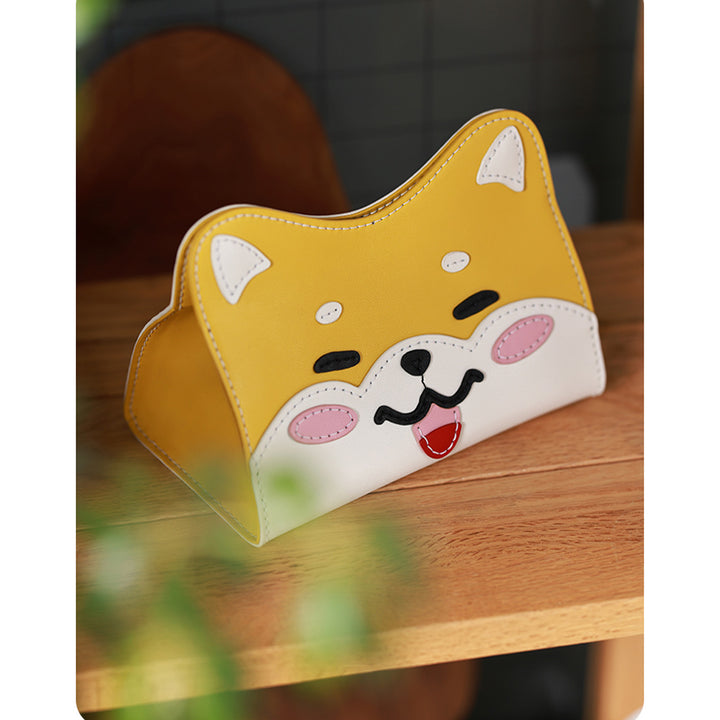 Akita Leather Tissue Box Holder DIY Kit | DIY Tissue Box Patterns