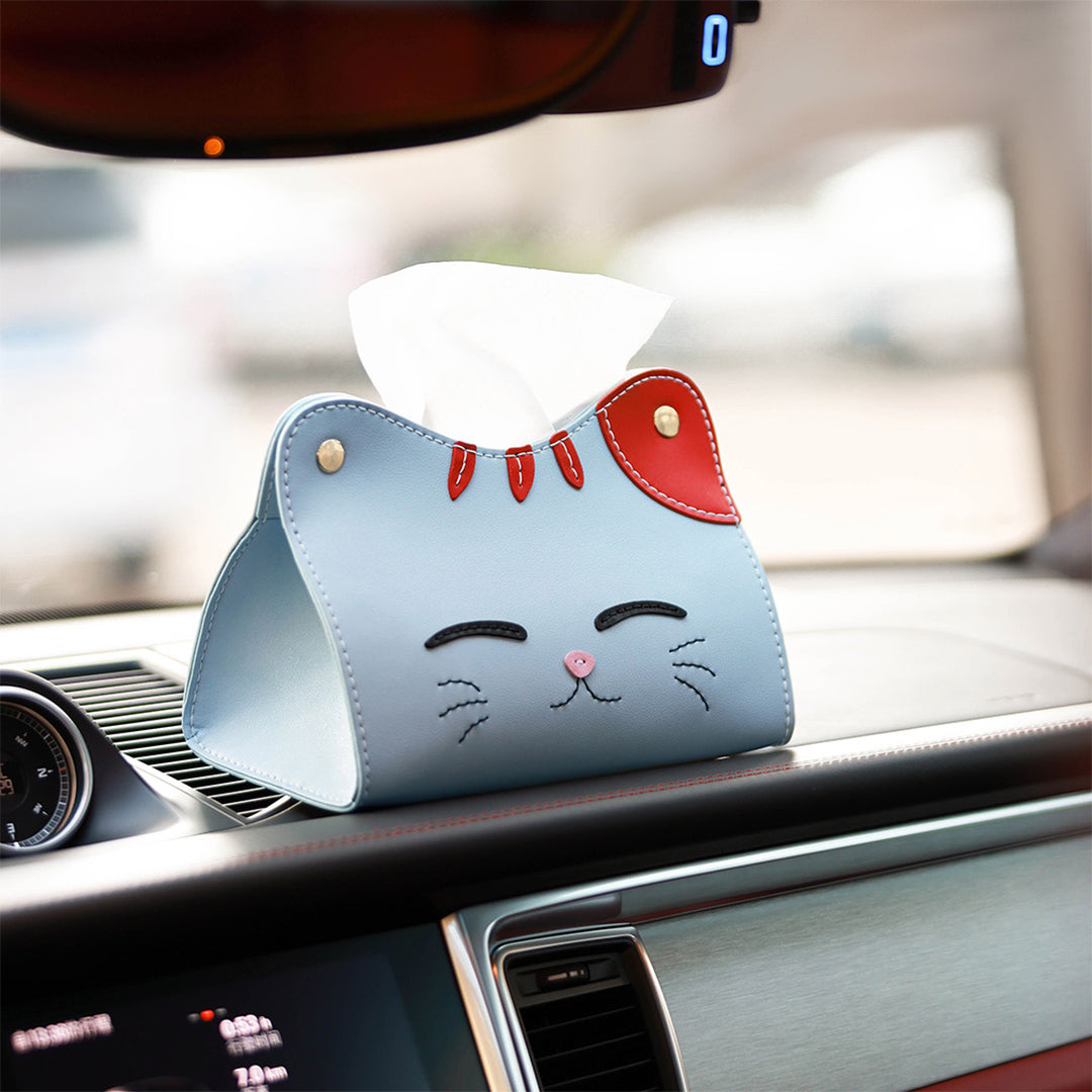 Cat Leather Tissue Box Holder DIY Kit | DIY Tissue Box Patterns