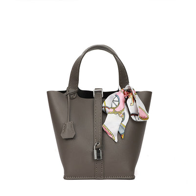 POPSEWING™ Vegan Leather Design Women Totes Bag DIY Kit | make a tote bag | Grey & Taupe