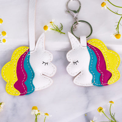 Handmade Rainbow Unicorn Bag Charm Gift | Mini Unicorn Bag Charm DIY Kit - POPSEWING™