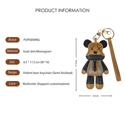 Inspired Violent Bear Keychain Bag Charm Product Information - POPSEWING™