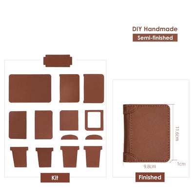 POPSEWING® Top Grain Leather Slim Bifold Wallet DIY Kit | Price Drop at Checkout