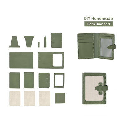 Luxury Dust Bag DIY Kit | Leather Wallet DIY Kit, DIY Purse Kit in Custom Green Leather - POPSEWING™