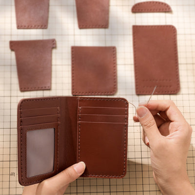 POPSEWING™ Slim Bifold Wallet | Leather DIY Kit