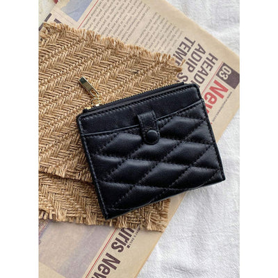 Top Grain Leather Wallet | Quilted Leather Small Wallet for Women - POPSEWING™