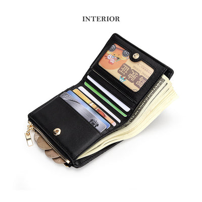 Leather Wallet with Coin Pocket | POPSEWING Genuine Leather Wallet for Women 