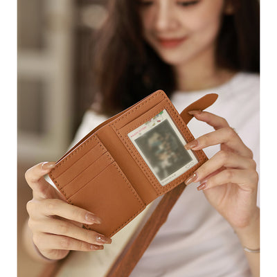 Handmade Leather Bifold Wallet Brown - POPSEWING™