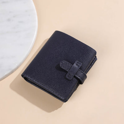 Blue Bearn Mini Wallet  for Women Handmade Leather Wallet