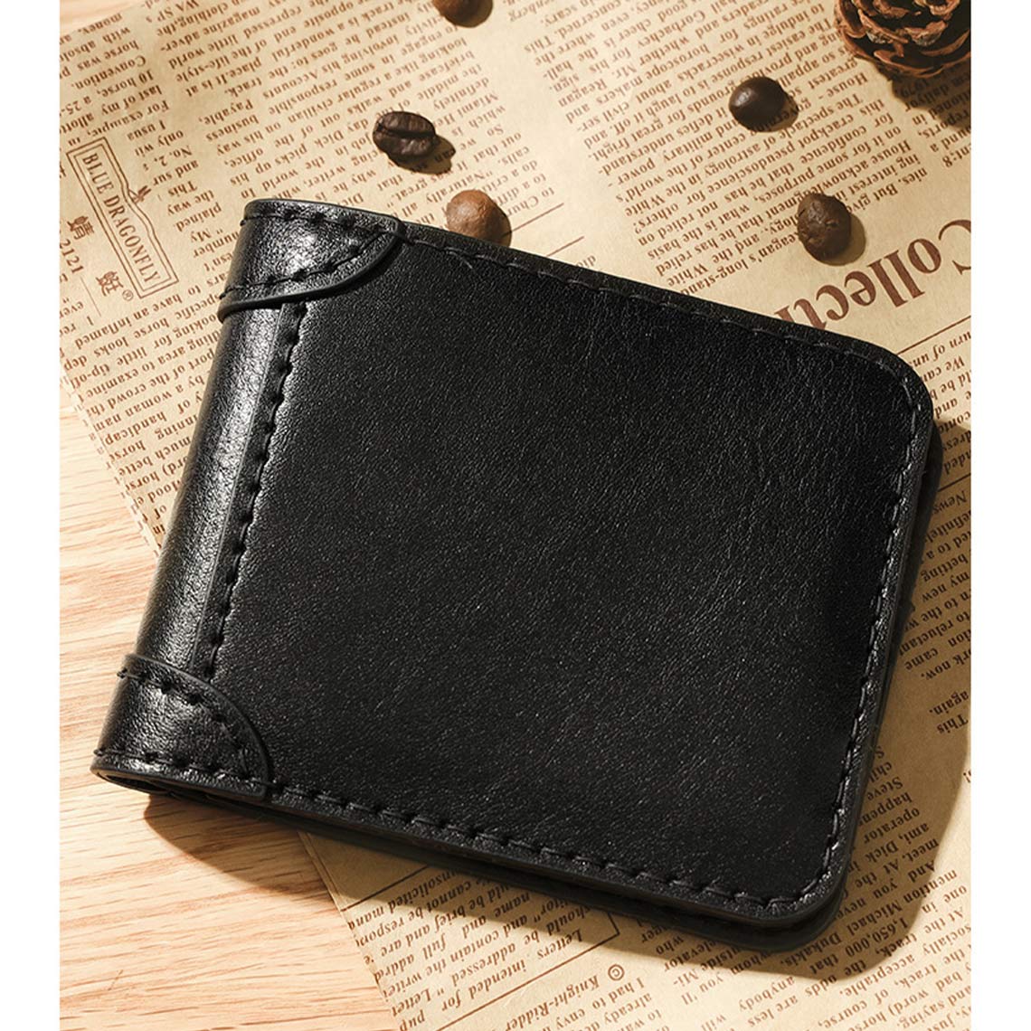 POPSEWING® Top Grain Leather Slim Bifold Wallet DIY Kit | Price Drop at Checkout