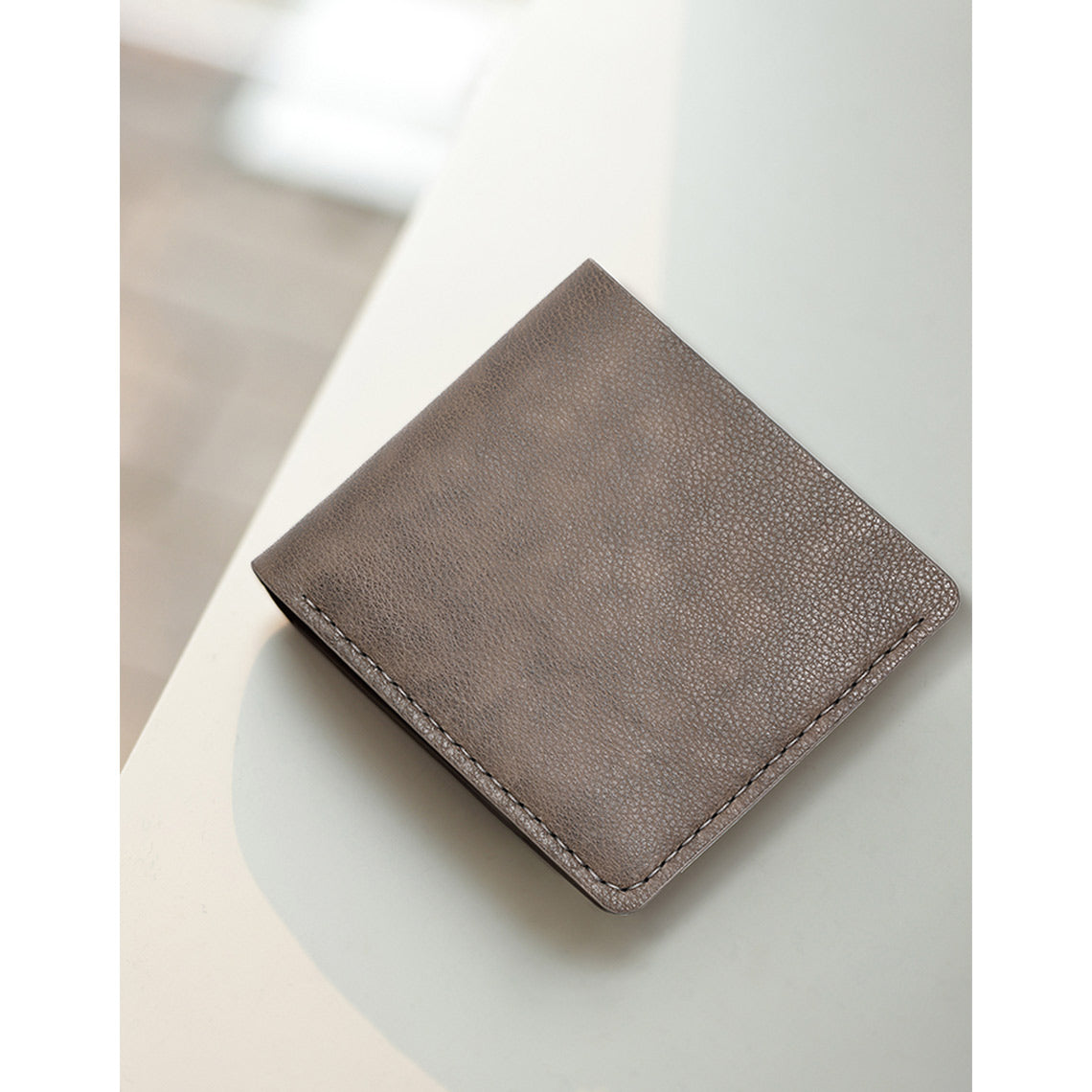 Gray Genuine Leather Wallet for Men | DIY Leather Wallet Kit - POPSEWING™