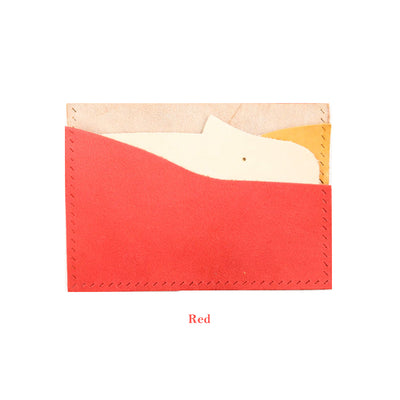 DIY Leather Card Holder Kit | Cute Animal Whale Leather Card Holder Kit in Red - POPSEWING™